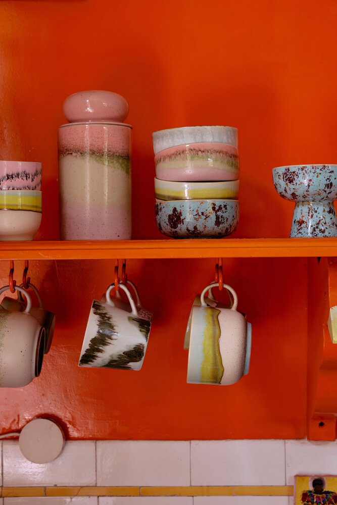 HKLIVING 70's ceramics Cappuccino Mugs Tide