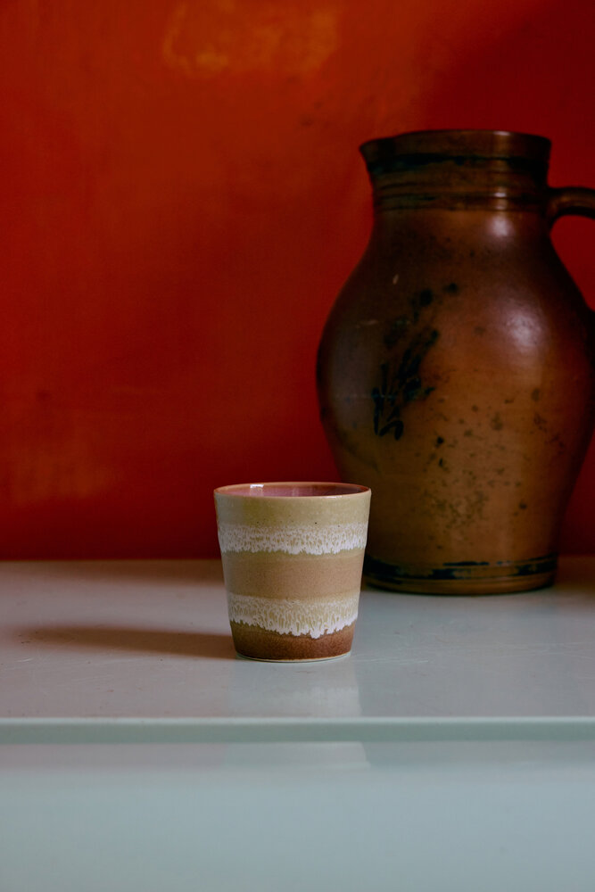HKLIVING 70's ceramics Coffee Mug umber