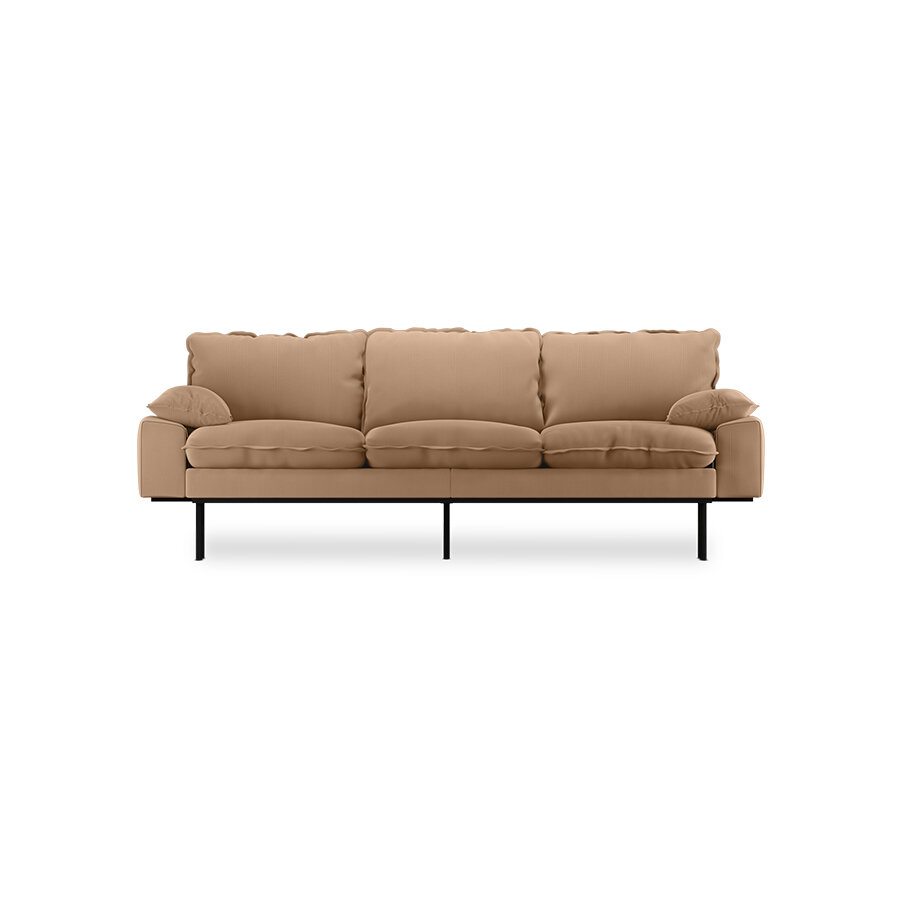 HKLIVING Retro Sofa 3 Zits, corduroy rib, Brown