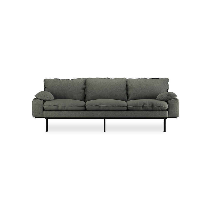 HKliving retro sofa 3 seats Wander, Army Green