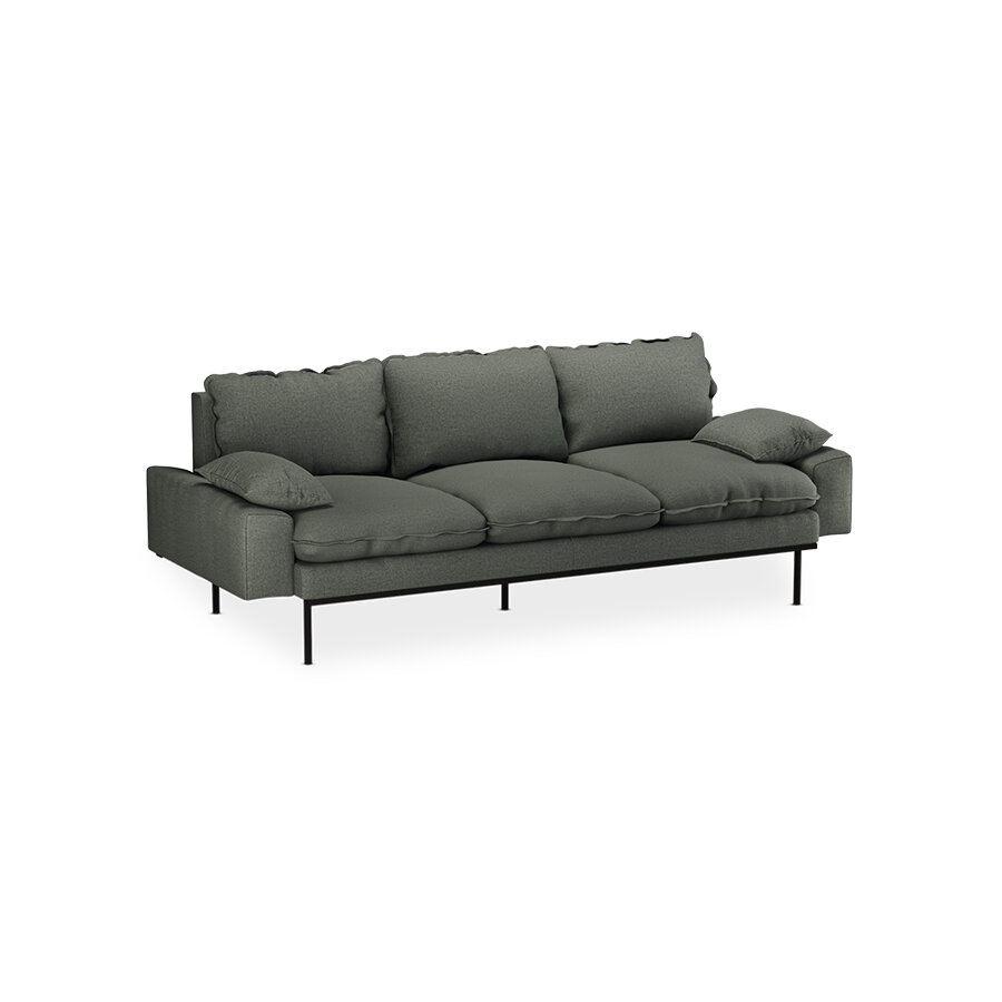 HKliving retro sofa 3 seats Wander, Army Green