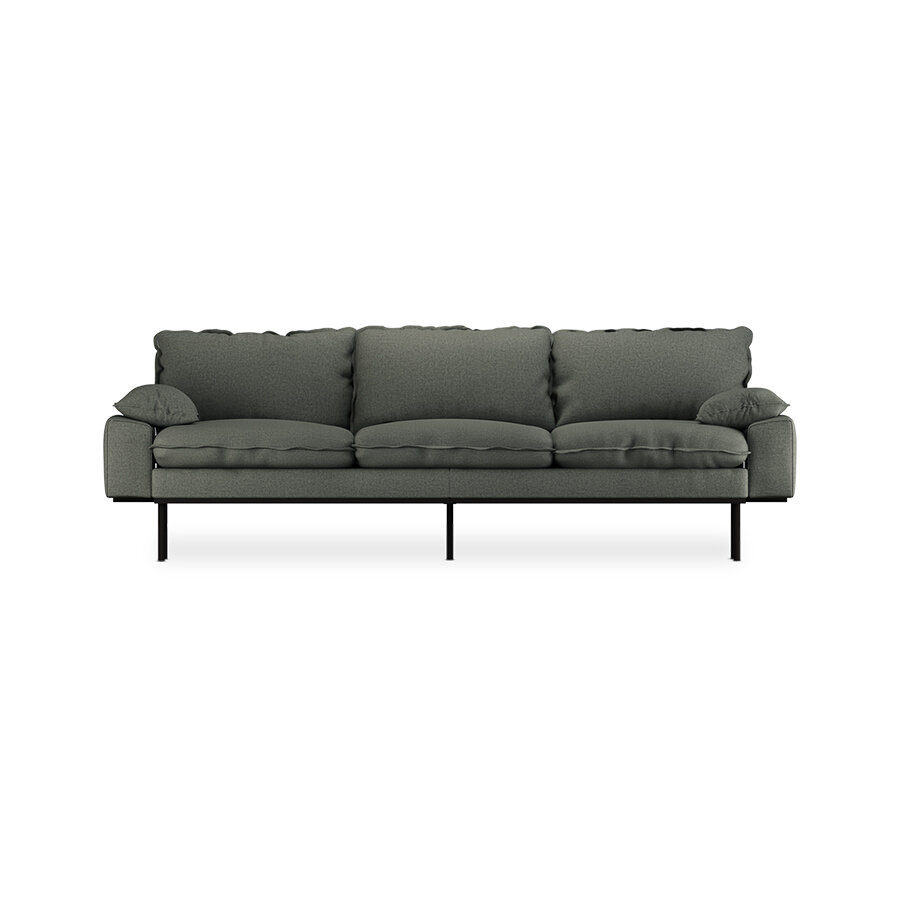 HKliving retro sofa 4 seats Wander, Army Green