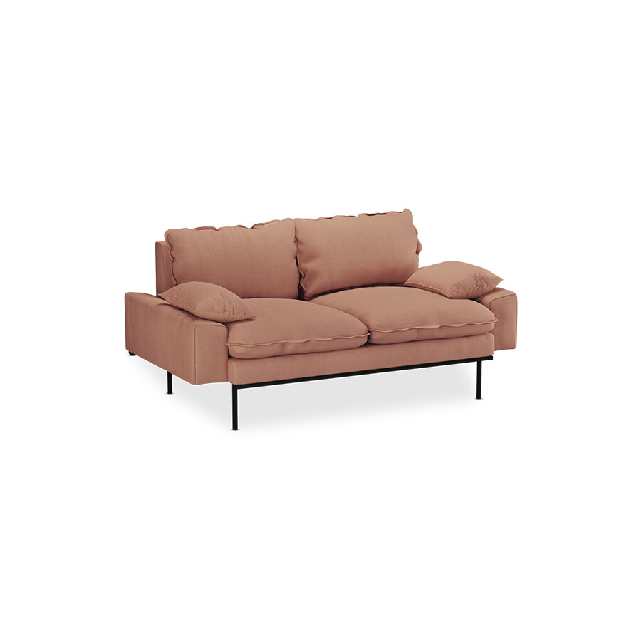 HKliving retro sofa 2 seats Linen, Dusty Rose