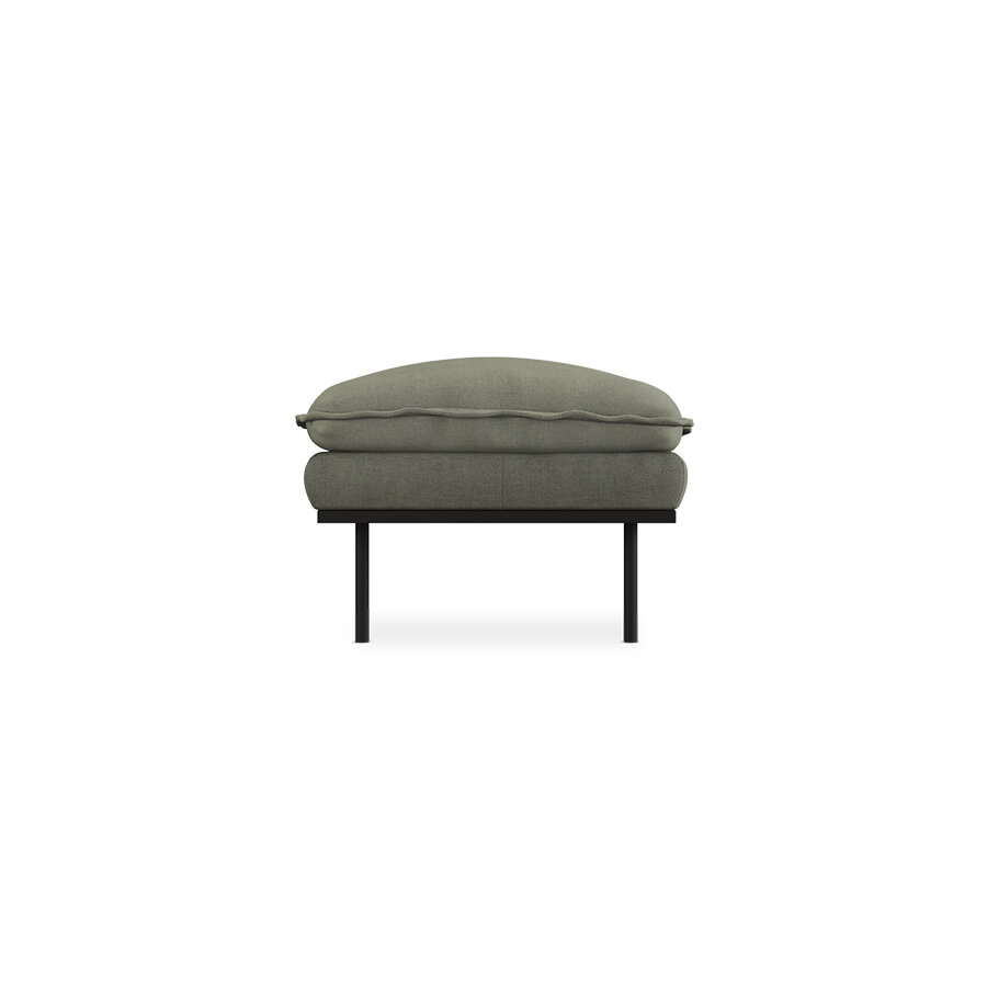 HKliving retro Hocker Linen, Army Green