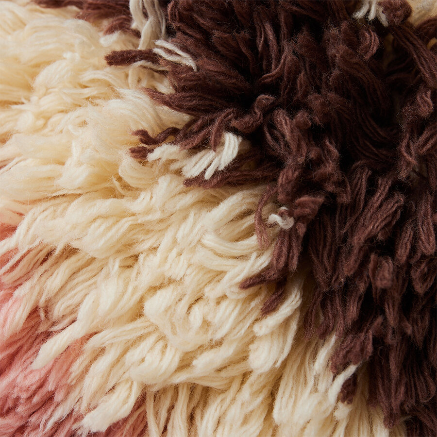 HKLIVING Fluffy wool striped cushion