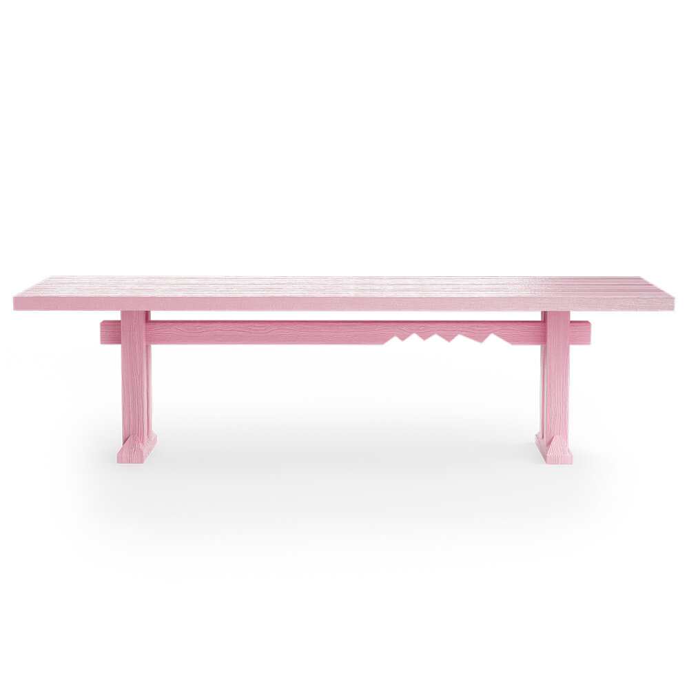 HKLIVING Forma Dining Table Very Pink 280cm