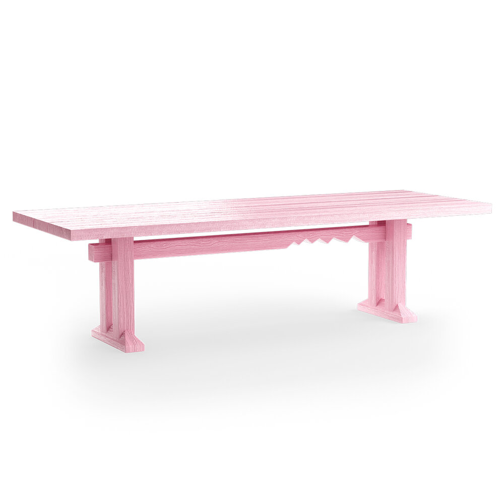 HKLIVING Forma Dining Table Very Pink 280cm