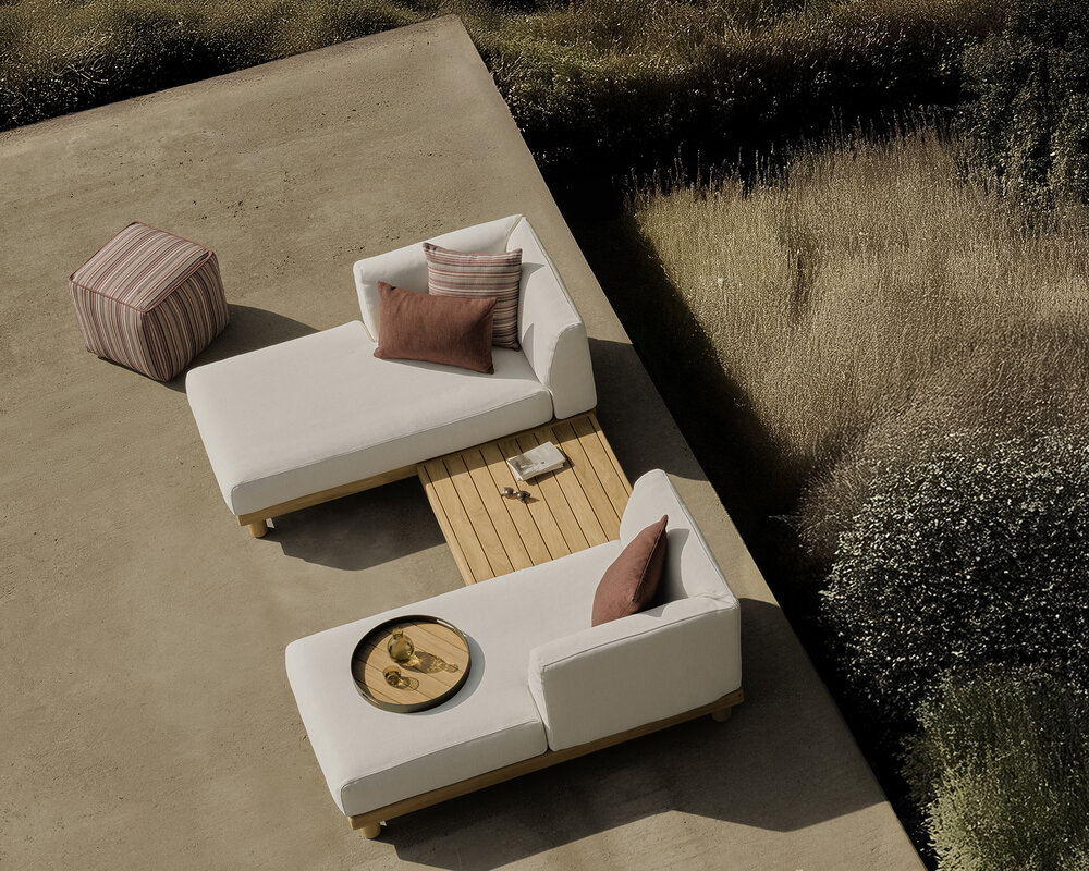 Ethnicraft Monocle Outdoor Modulaire Sofa Lounge L-Arm