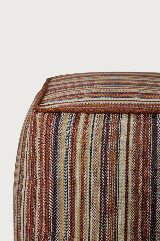 Ethnicraft Outdoor Zahara Poef Terra Stripe