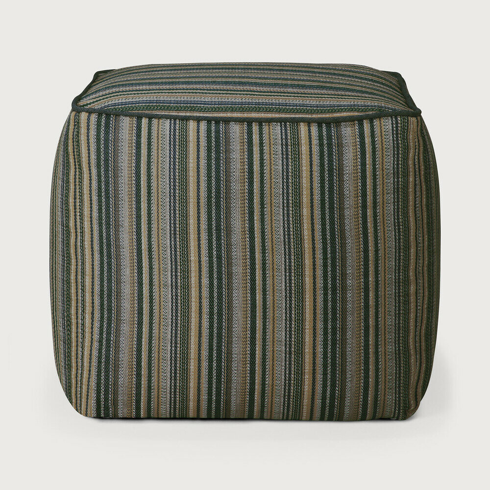 Ethnicraft Outdoor Zahara Poef Blue Stripe