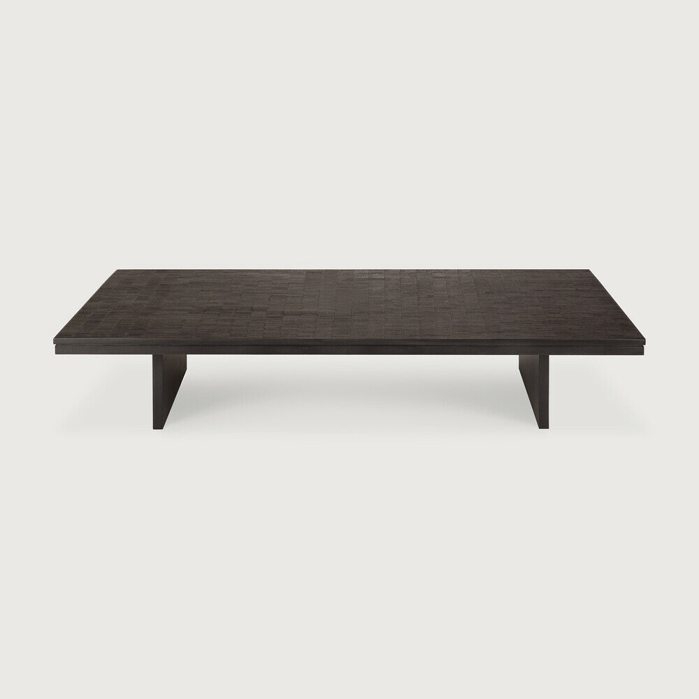 Ethnicraft Grooves salontafel teakhout zwart 170x120cm