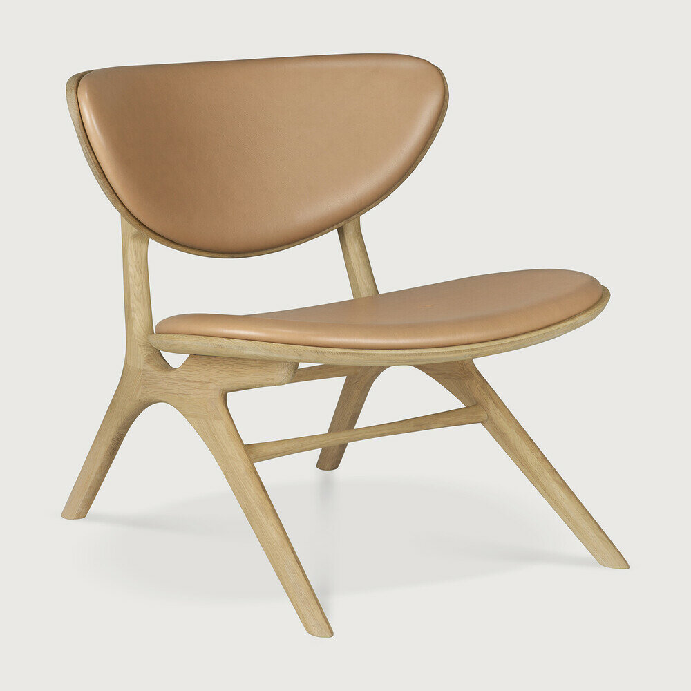 Ethnicraft Oak Eye lounge chair Leather