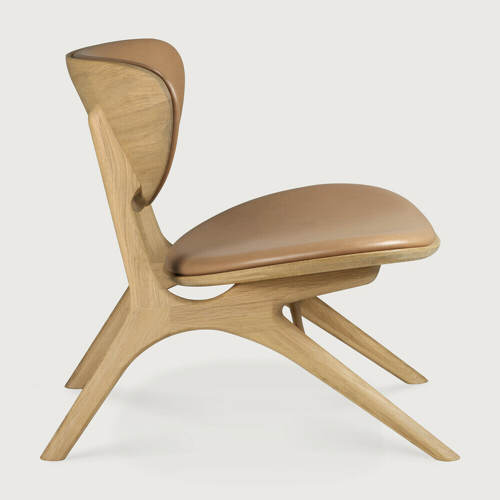 Ethnicraft Oak Eye lounge chair Leather