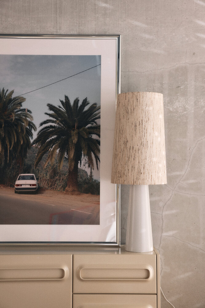 HKLIVING Cone lamp shade silk, natural, &Oslash;36cm