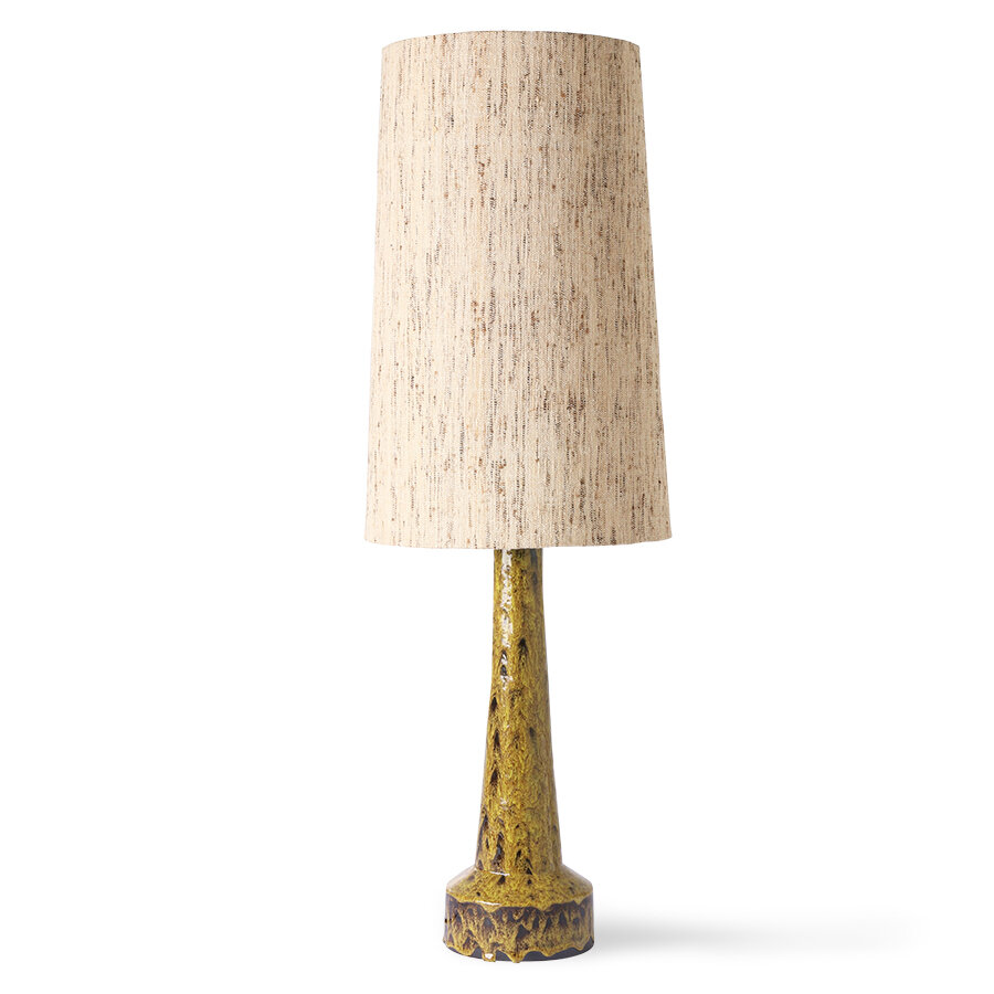 HKLIVING Cone lamp shade silk, natural, &Oslash;36cm