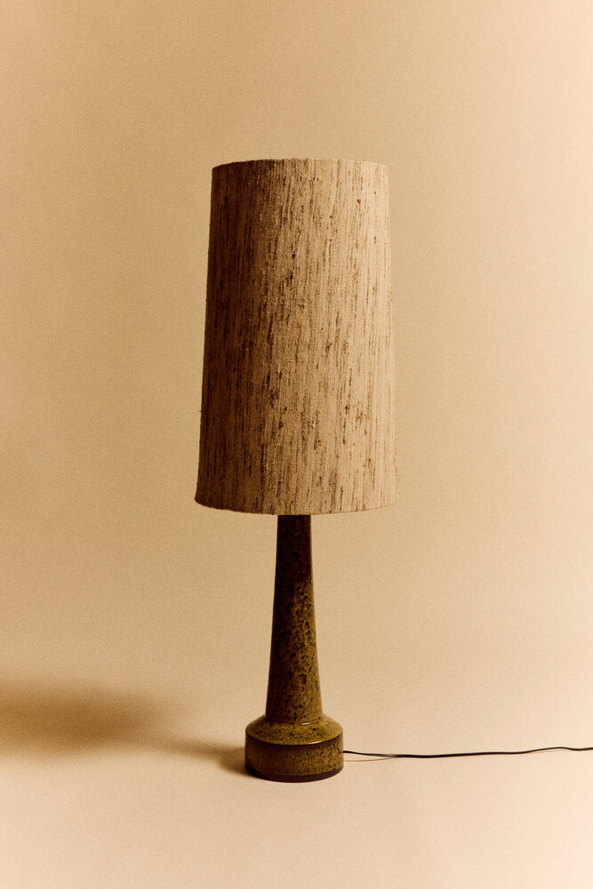 HKLIVING Cone lamp shade silk, natural, &Oslash;36cm