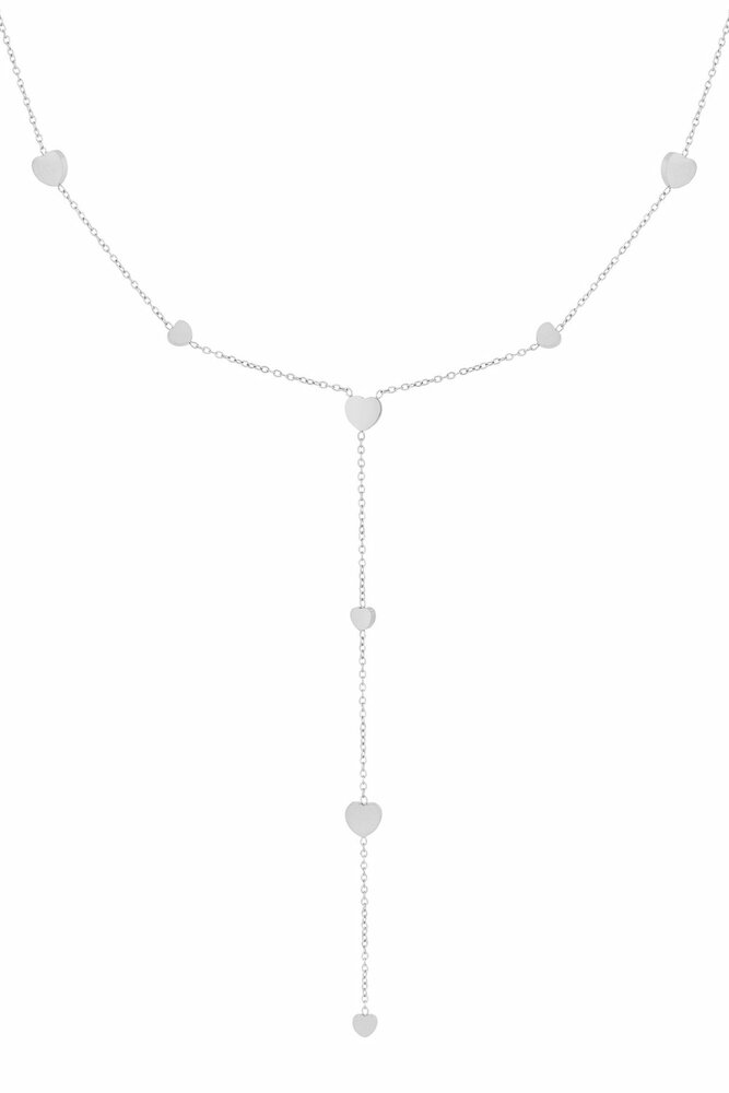 Joy's Label hartjes ketting zilver