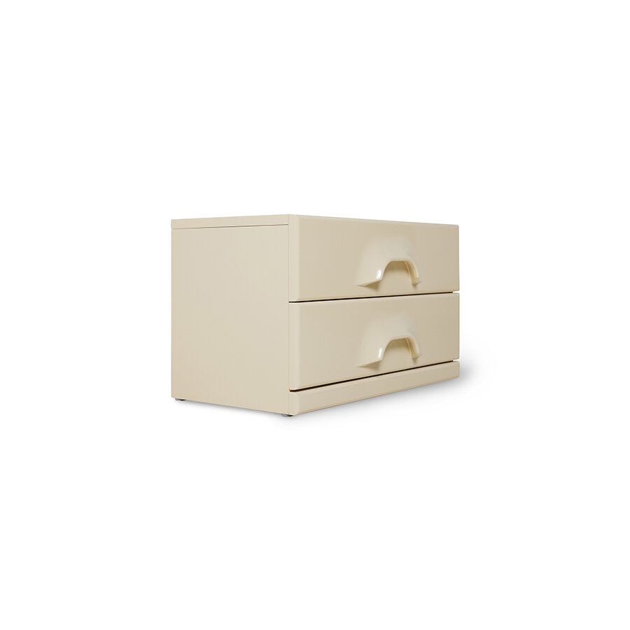 HKLIVING Chest of 2 Drawers cream
