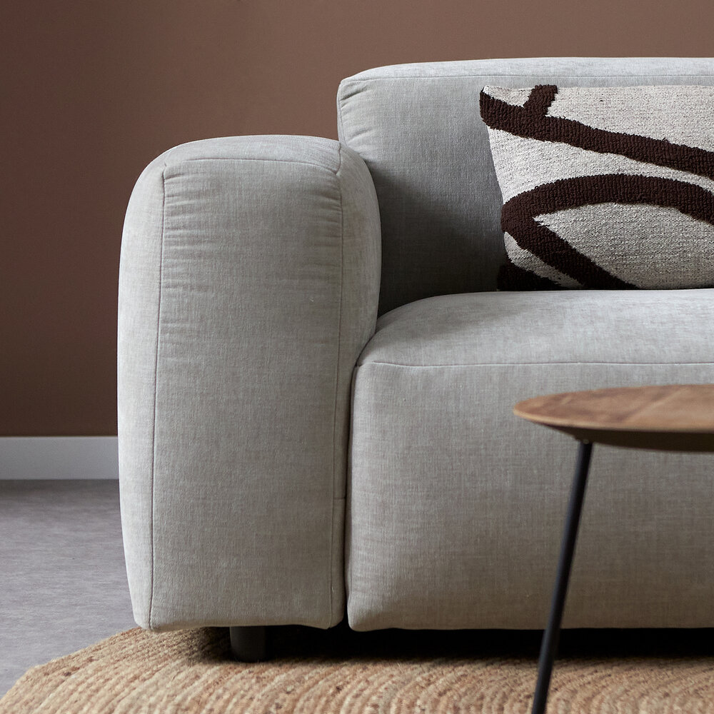 Pepp Interiors Ocean Bank Chaise Longue Rechts in stof Boston cement