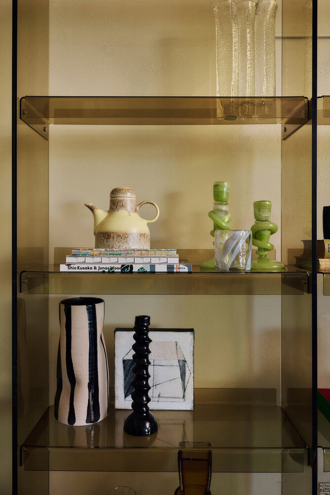 HKLIVING Acrylic cabinet olive green 240cm small and high