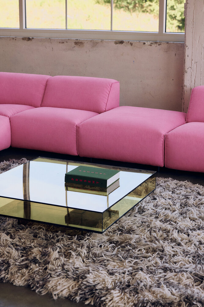 HKLIVING Acrylic coffee table olive