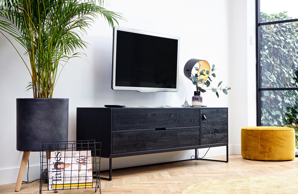 WOOOD Essentials Silas tv meubel black night