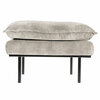 HKliving retro sofa hocker vintage velvet cr&egrave;me white