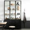 New Routz Detroit 6 deurs vitrinekast Black/White