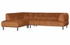 Lloyd Hoekbank Links Gewassen Fluweel cinnamon