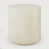 Ethnicraft elements side table microcement off white round small