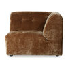 HKLIVING Vint Couch Element Right Corduroy Velvet, Aged Gold