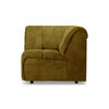 HKLIVING Wave Couch Element Corner Royal Velvet, Olive