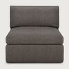 Ethnicraft Mellow Modular Sofa Granite Eco Fabric 1 Seater