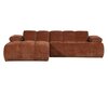 WOOOD Mojo Chaise Longue Geweven Ribstof Roestbruin Links
