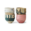 HKLIVING Artist ceramics coffee cups set of 4