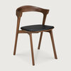 Ethnicraft Bok Chair Teak Brown - Black Leather