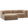 WOOOD Essentials Bean Chaise Longue Bank Links Chenille Velvet Taupe