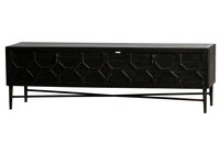 WOOOD Essentials Bequest tv-meubel hout zwart