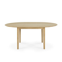 Ethnicraft oak Bok round extendable dining table