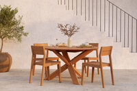 Ethnicraft Circle teak dining table outdoor 136cm