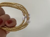 Joys Label golden Smiley elastisch armbandje handmade