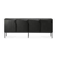 Ethnicraft Stairs sideboard oak 4 doors black