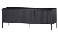 WOOOD Premium Gravure tv meubel 150 cm grenen zwart