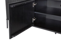 WOOOD Premium Gravure tv meubel 150 cm grenen zwart