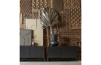 WOOOD Premium Gravure tv meubel 100 cm grenen zwart