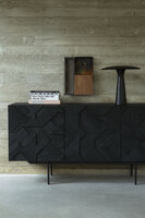Ethnicraft teak Graphic black sideboard 4 doors