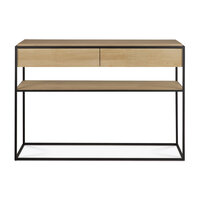 Ethnicraft Monolit console oak black metal