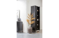 WOOOD Premium New Gravure hoge kast met lade grenen zwart