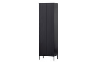 WOOOD Premium New Gravure hoge kast met lade grenen zwart