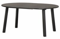 Woood Essentials Lange Jan Uitschuifbare Eettafel Rond Eiken Blacknight 